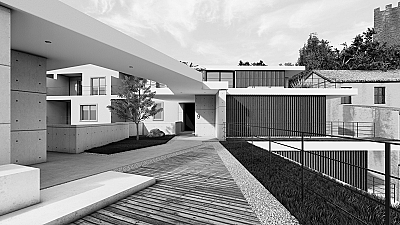 Implantado na colina a norte do castelo de Leiria, este luxuoso condomínio está rodeado por uma densa vegetação e casas tradicionais.